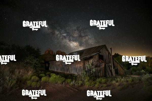 Milky Way over Abandoned Barn in Sedona, Arizona