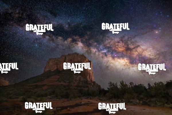 Milky Way over Courthouse Rock in Sedona, Arizona