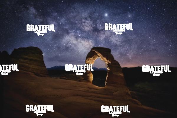 The Milky Way over Delicate Arch in Arches National Park