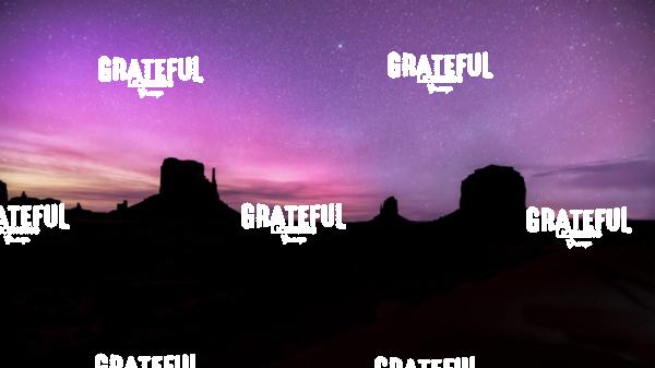 The Mittens and Aurora in Monument Valley