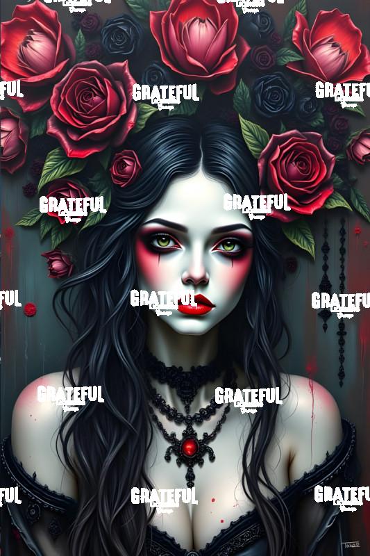 Mourning In Red Roses