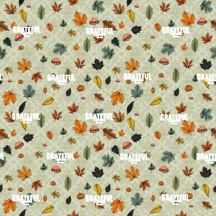 Autumn Leaves with Mushrooms