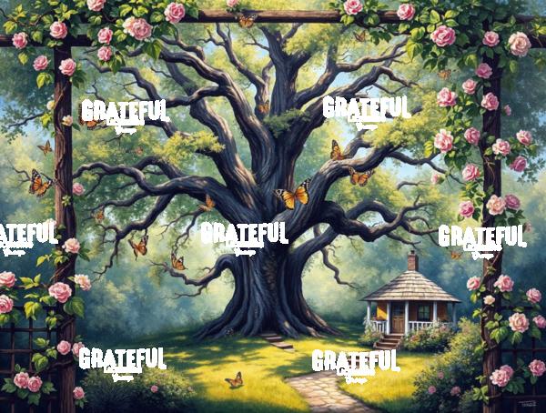 Cottage Under The Old Oak Tree