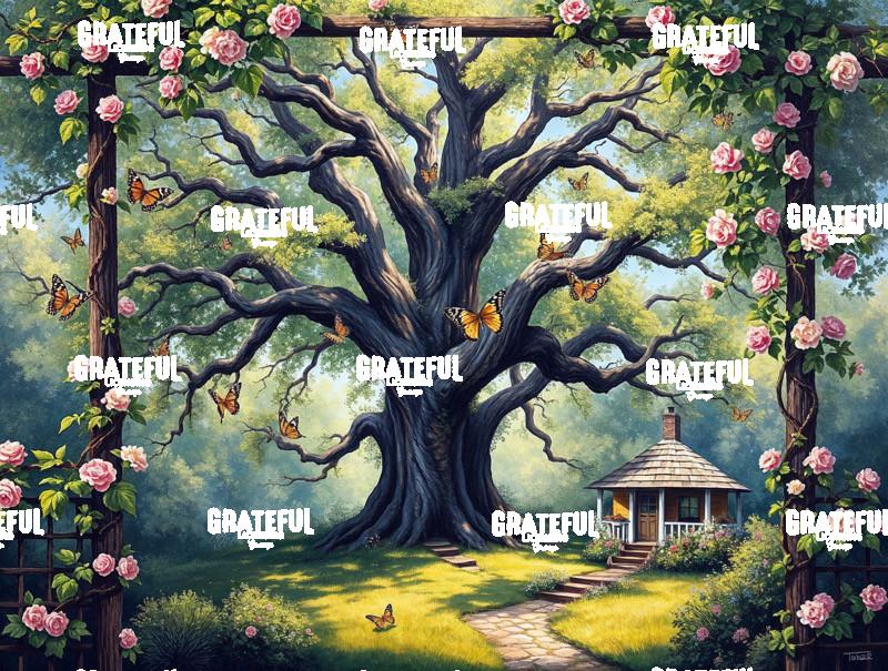 Cottage Under The Old Oak Tree