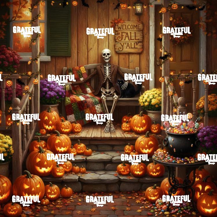 Welcome To Fall Halloween Skeleton