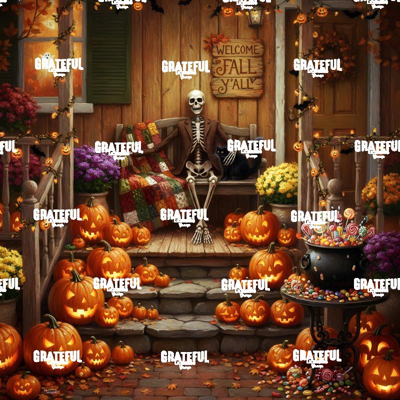 Welcome To Fall Halloween Skeleton