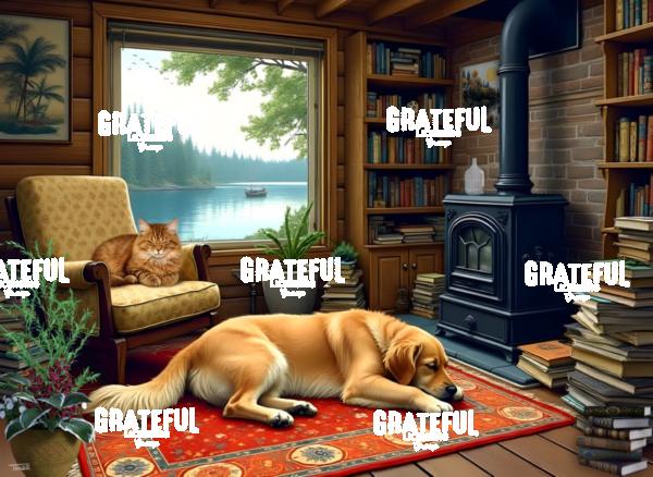 Sleepy Afternoon Dog and Cat