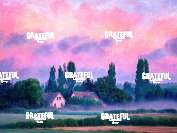 Cotton Candy Clouds Rural Home