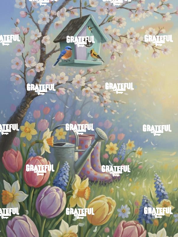 Spring Flowers Birdhouse