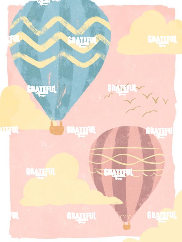 Nursery Hot Air Balloons Pink