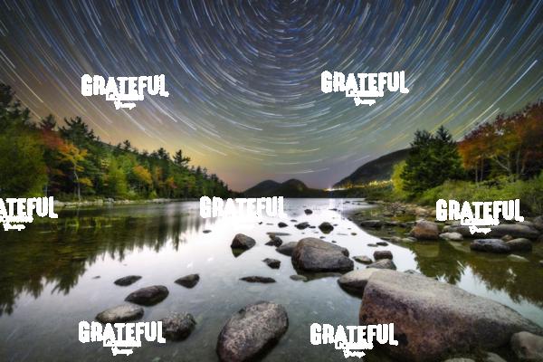 Star Trails over Jordan Pond in Acadia National Park 2