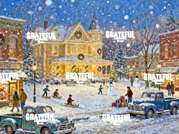 Snowy Christmas Mansion