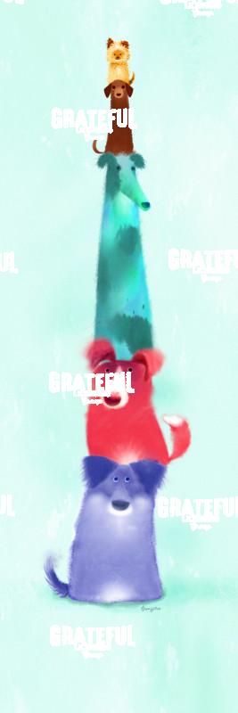 Colorful Dogs Stacked