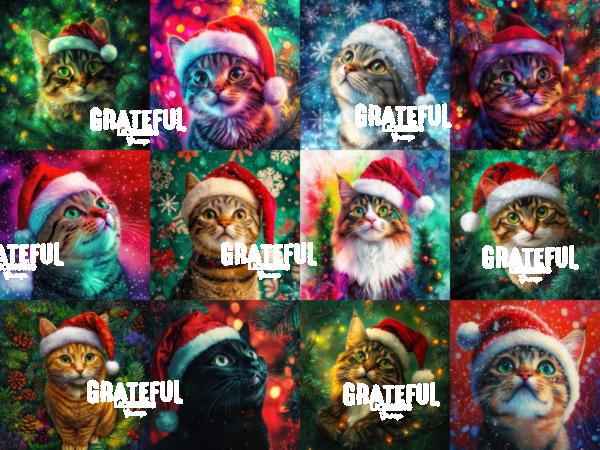 Christmas Cats Collage 2