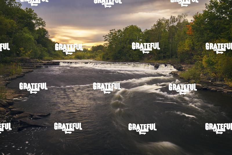 Sunset Over the Saranac River