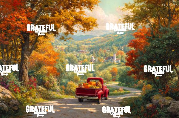 Autumn Truck Delivering Pumpkins