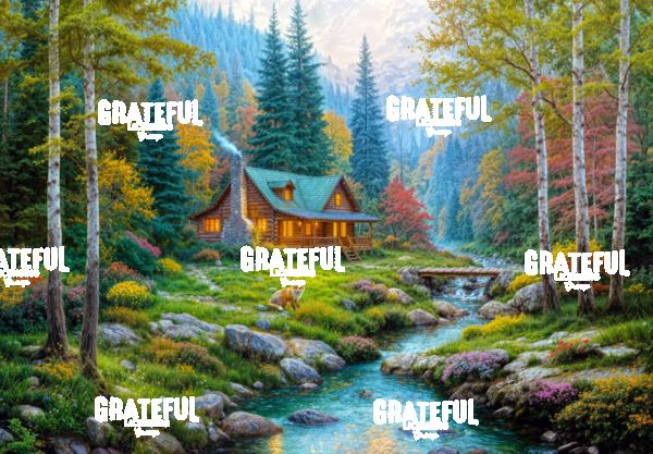 Red Fox in Early Autumn, Cottage in the Woods