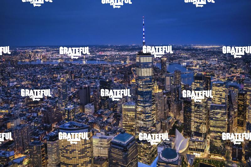 Freedom Tower and NYC after dark