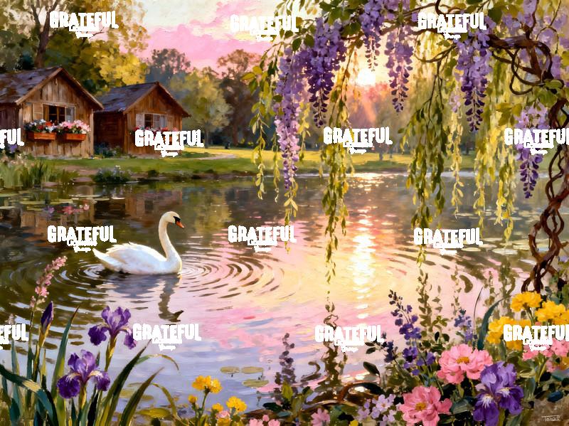 Wisteria Lake Sunset