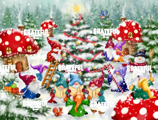 Gnomes in Christmas Village