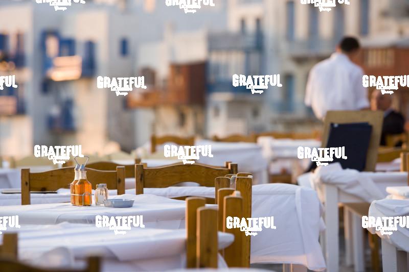 Restaurant in little Venice in Mykonos Greece 2