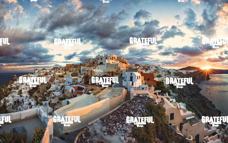 Sunrise Panorama over Santorini