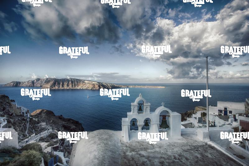 View above Santorini