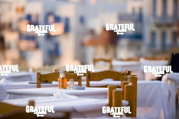 Restaurant in Little Venice in Mykonos Greece