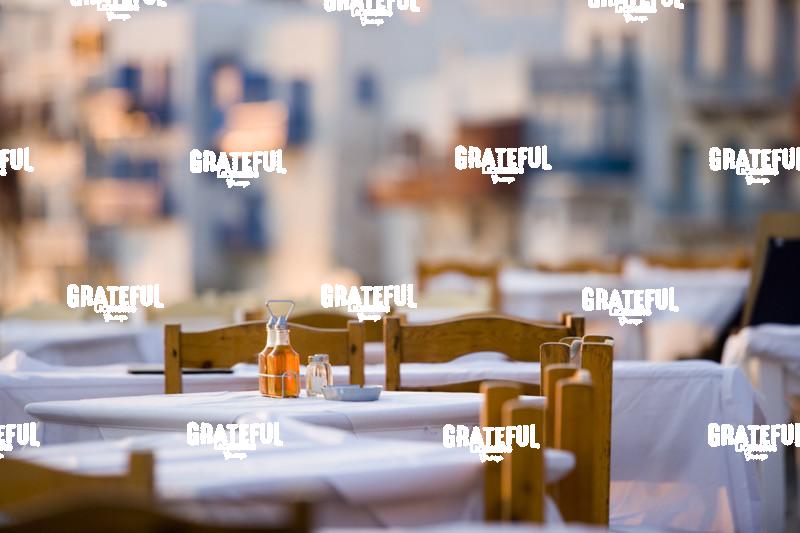 Restaurant in Little Venice in Mykonos Greece