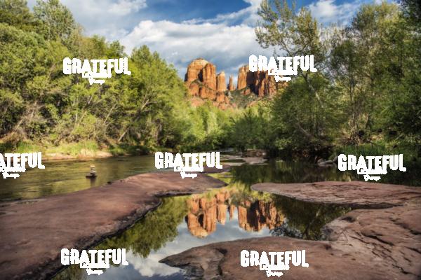 Cathedral Rock and Oak Creek River in Sedona