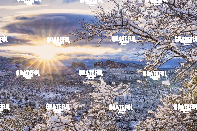 Snow over Sedona, Arizona