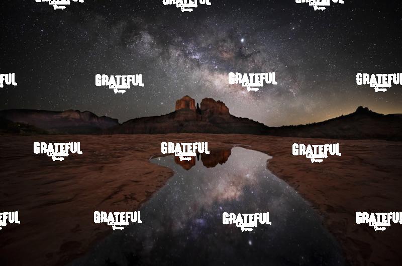 MIlky Way over Cathedral Rock in Sedona, Arizona