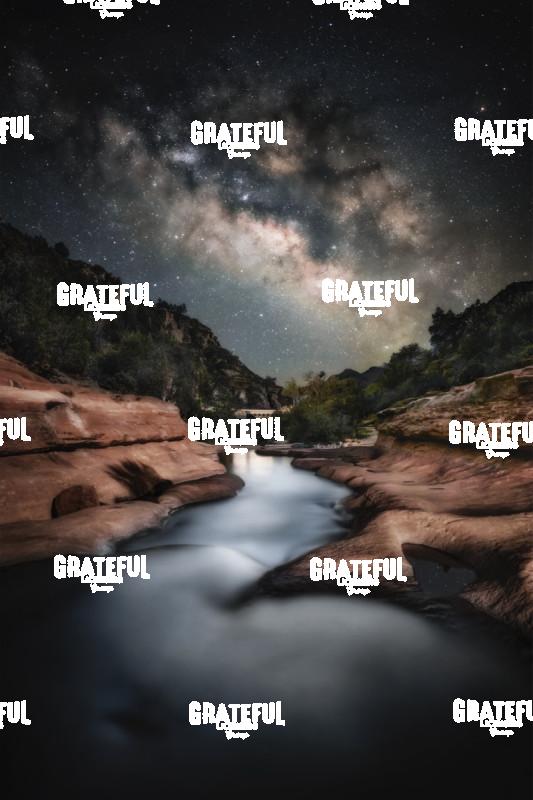 Milky Way over Slide Rock in Sedona, Arizona