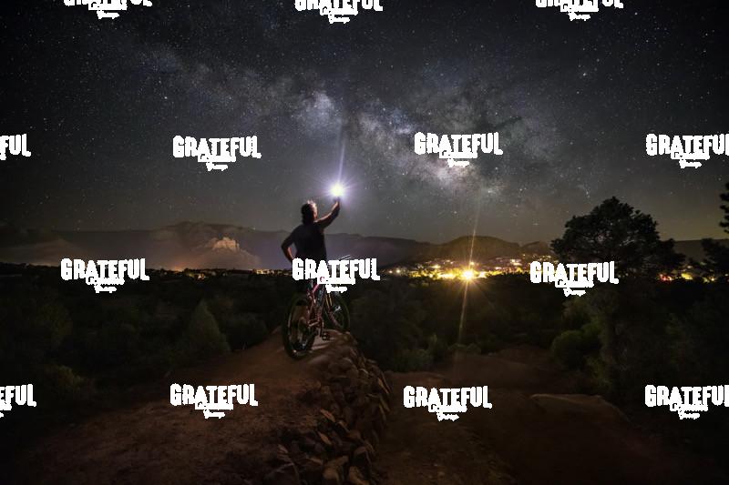 Mountain Biking under the Milky Way in Sedona, Arizona