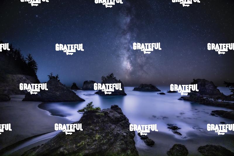 Milky Way over Secret Beach on the Oregon Coast