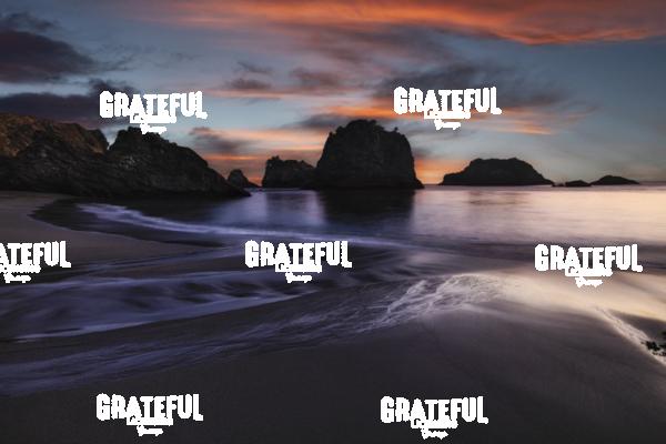 Secret Beach at Sunset on the Oregon Coast