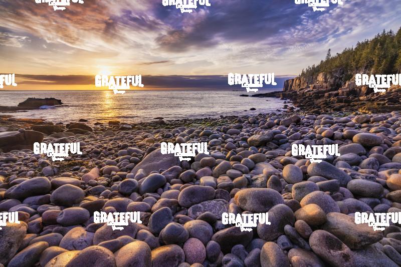 Boulder Beach at Sunrise in Acadia National Park 2