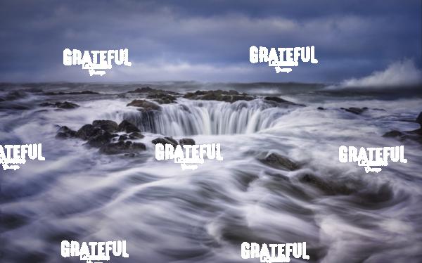 Waves Crashing into Thors Well on the Oregon Coast 5