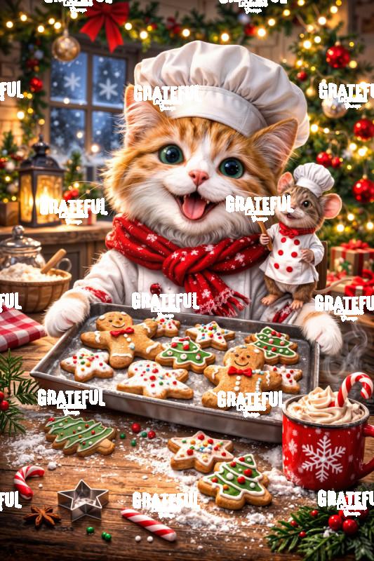 Christmas Cat Baker