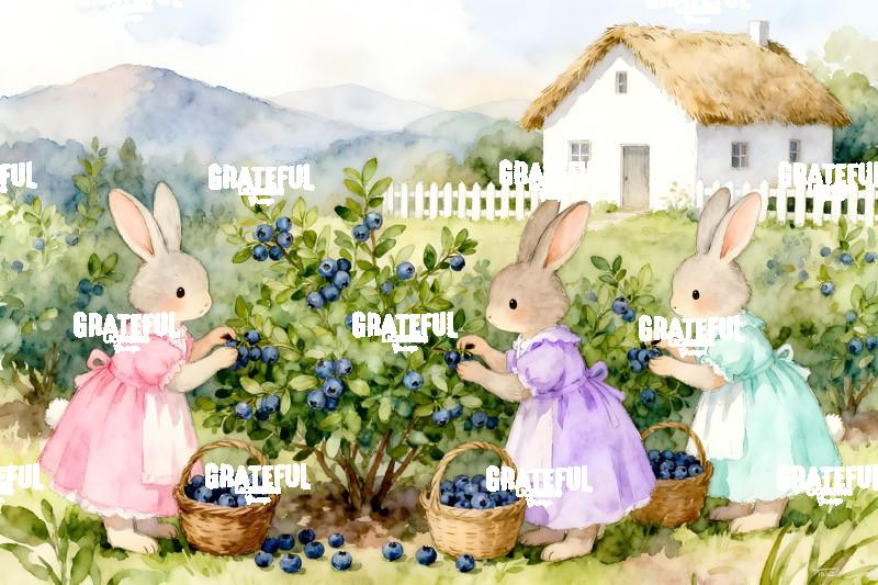Berry Picking Watercolor