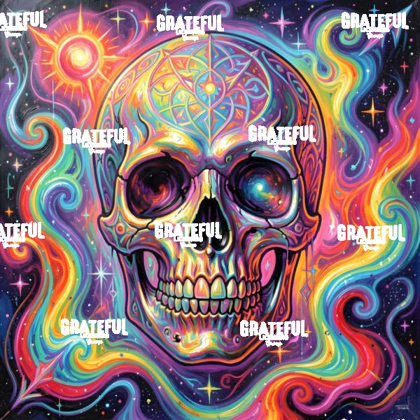 Cosmic Rainbow Skull
