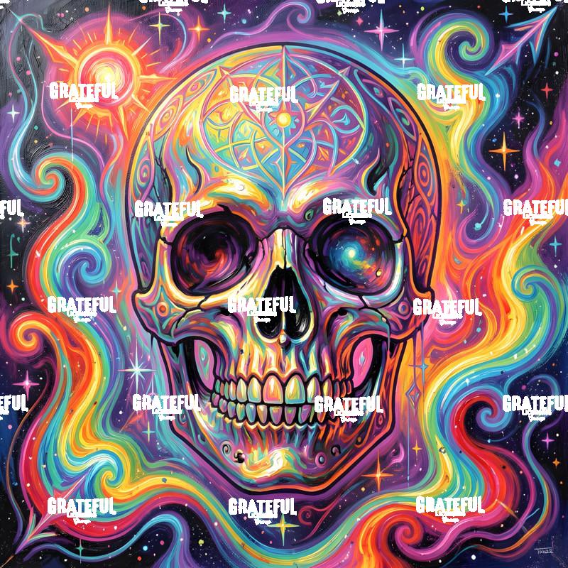 Cosmic Rainbow Skull