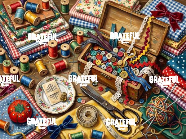 Sewing Box and Fabric