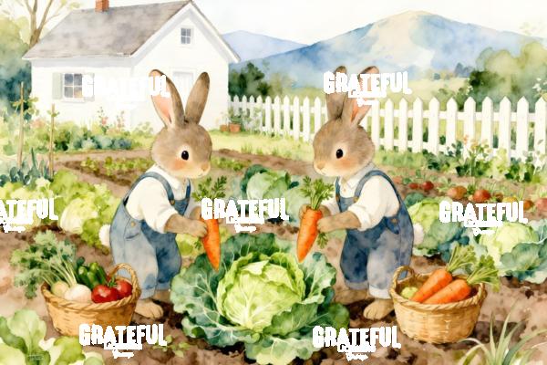 Cabbages and Carrots Watercolor