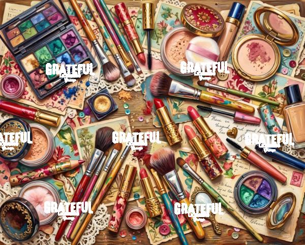 Vintage Makeup Oil Painting