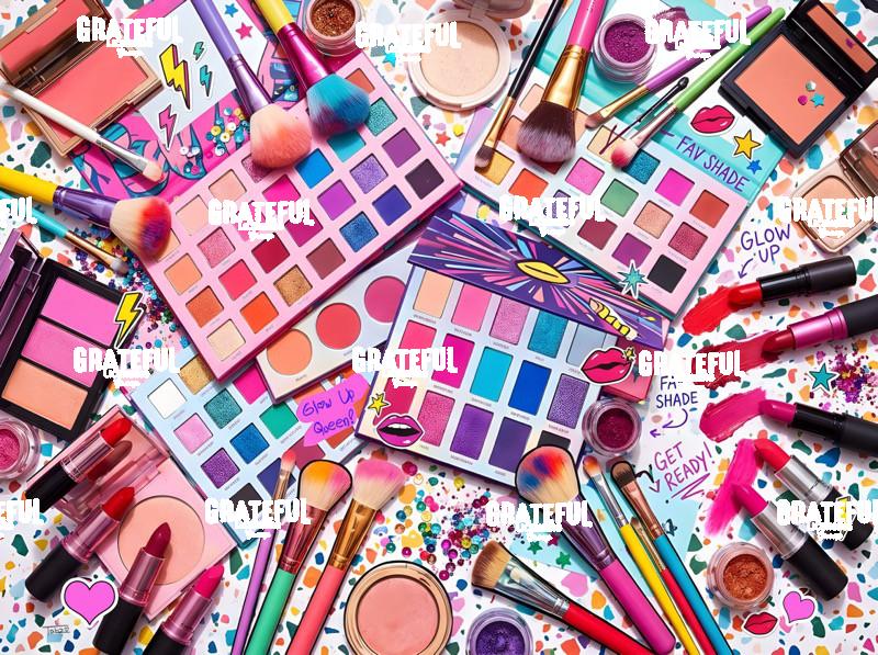 Hot Pink Makeup Collage