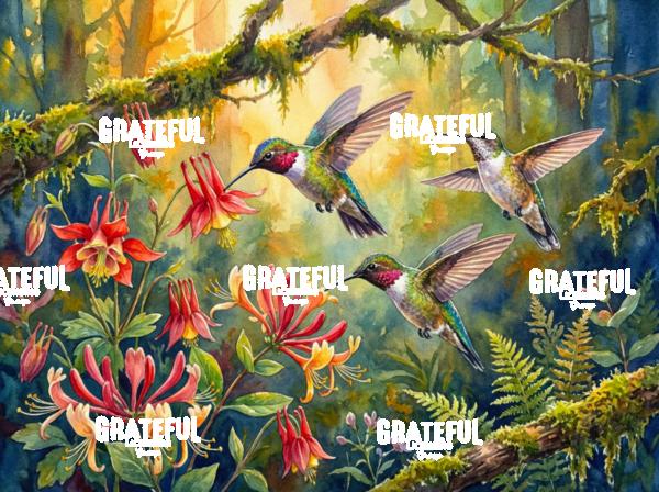 Tropical Humming Bird Forest
