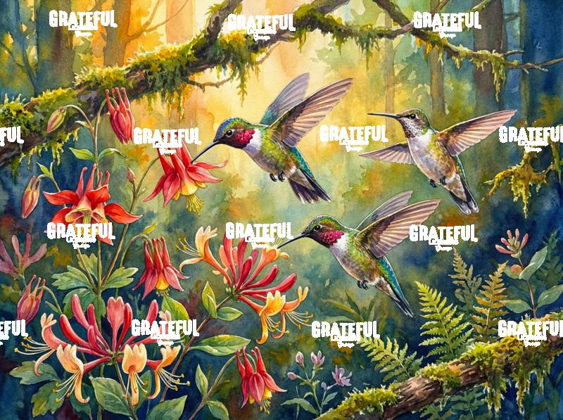 Tropical Humming Bird Forest