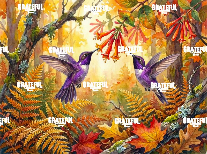 Purple Hummingbirds