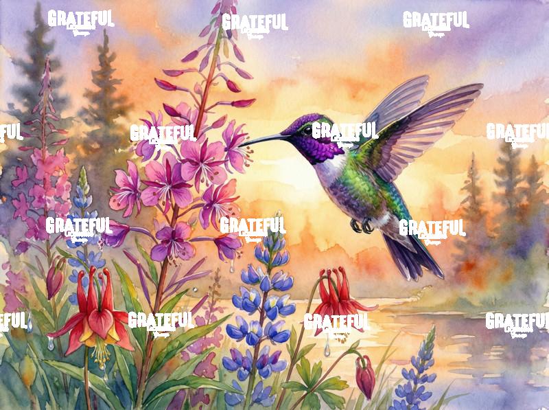 Hummingbird and Morning Dew